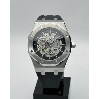 Custom Seiko Mod • Silver Black Skeleton AP • 42mm
